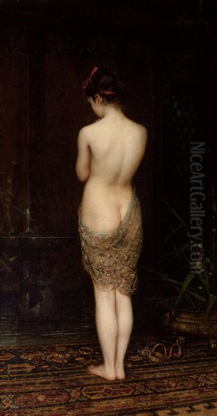 Bathing Girl Oil Painting by Pantaleon Szyndler