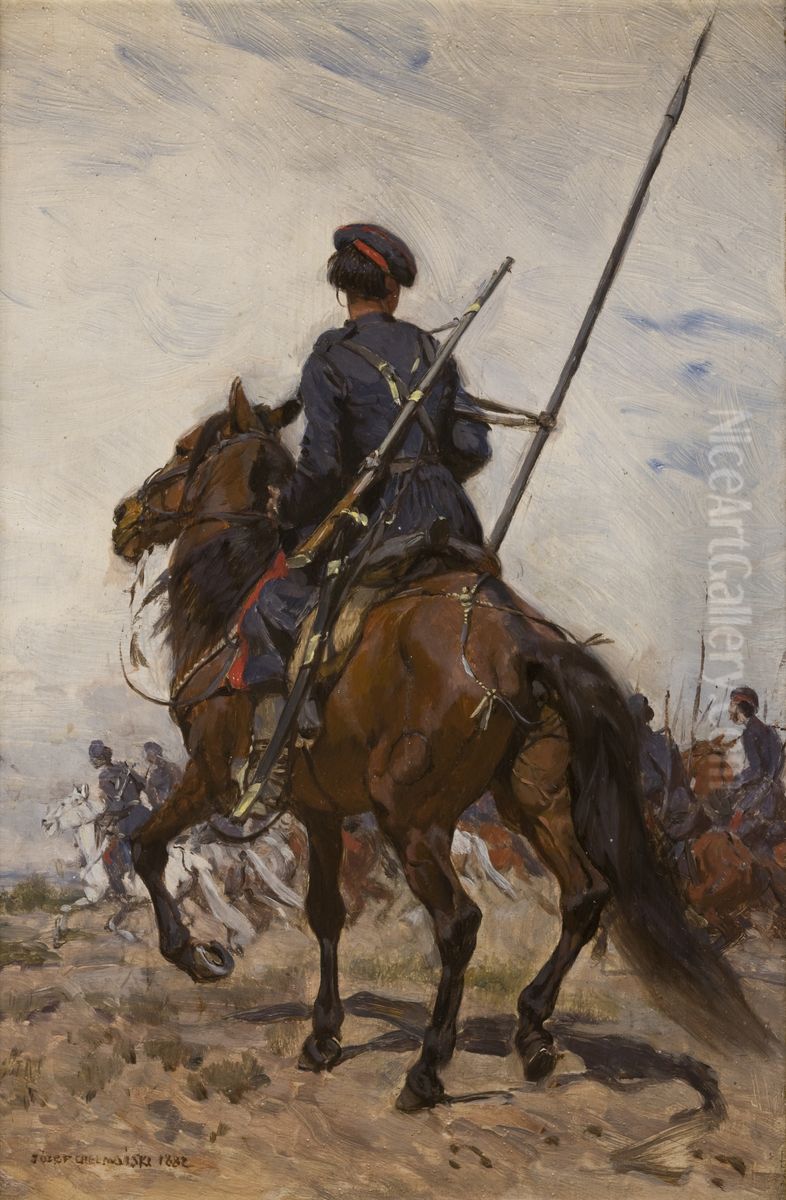 A Cossack Oil Painting by Jozef Chelmonski A Cossack Oil Painting by Jozef Chelmonski