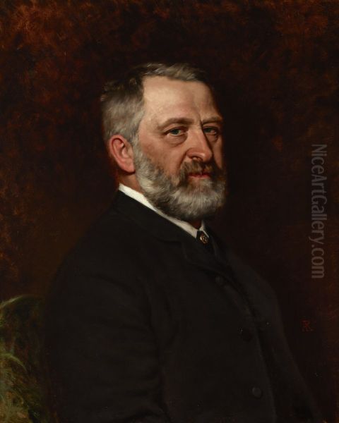 Portrait of Wladyslaw Luszczkiewicz Oil Painting by Alfred Isidore Romer