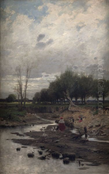 Landscape from the Environs of Krakow Oil Painting by Roman Kochanowski