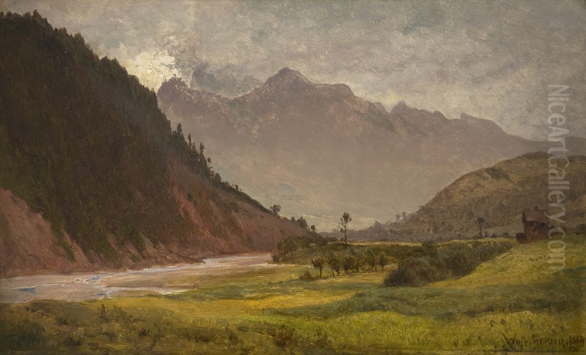 Fair Weather in the Pieniny Mountains Oil Painting by Wojciech Gerson