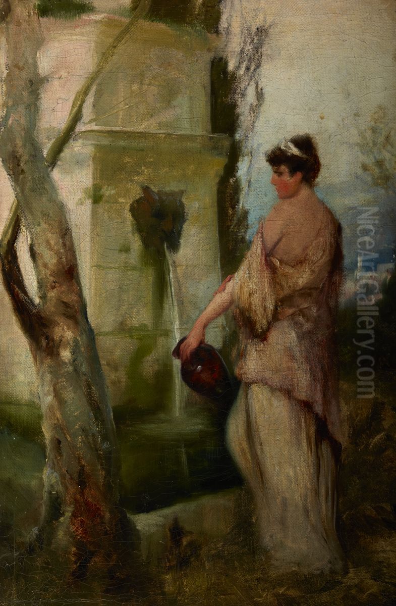 Girl at the Well Oil Painting by Henryk Siemiradzki