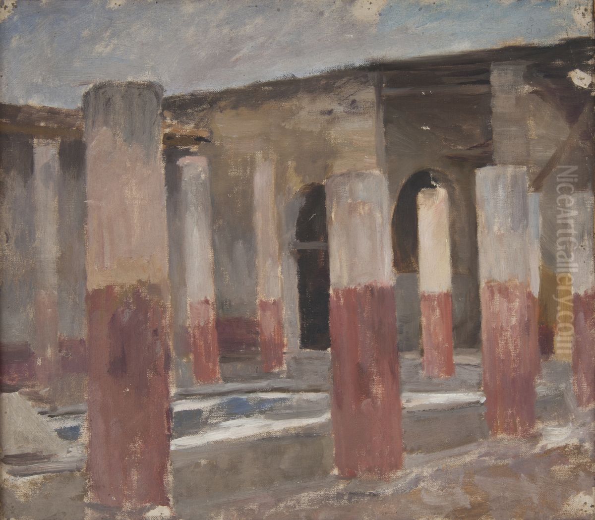 Pompeii Oil Painting by Jan Ciaglinski