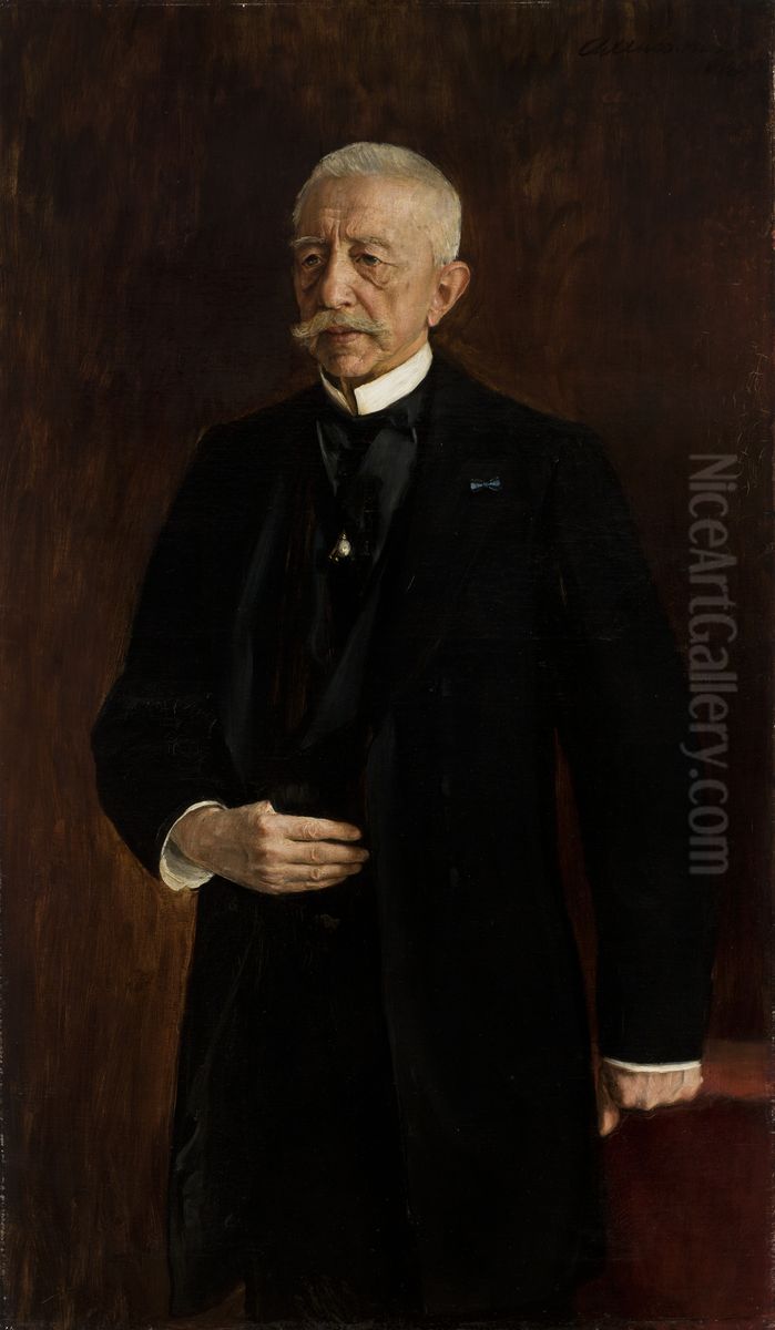 Portrait of Wiktor Oslawski Oil Painting by Teodor Axentowicz Portrait of Wiktor Oslawski Oil Painting by Teodor Axentowicz