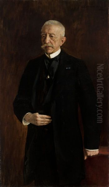 Portrait of Wiktor Oslawski Oil Painting by Teodor Axentowicz