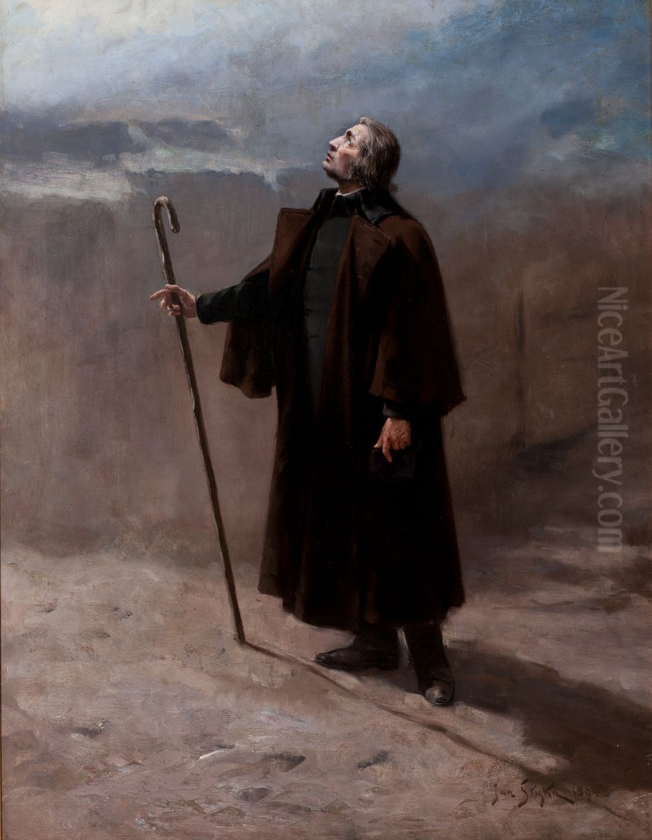 Mickiewicz as a Pilgrim Oil Painting by Jan Styka Mickiewicz as a Pilgrim Oil Painting by Jan Styka