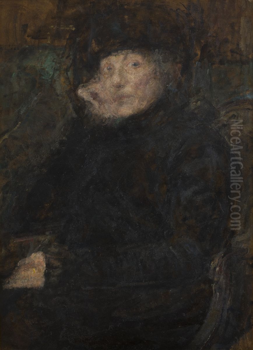 Portrait of Anna Ginzberg Oil Painting by Olga Boznanska