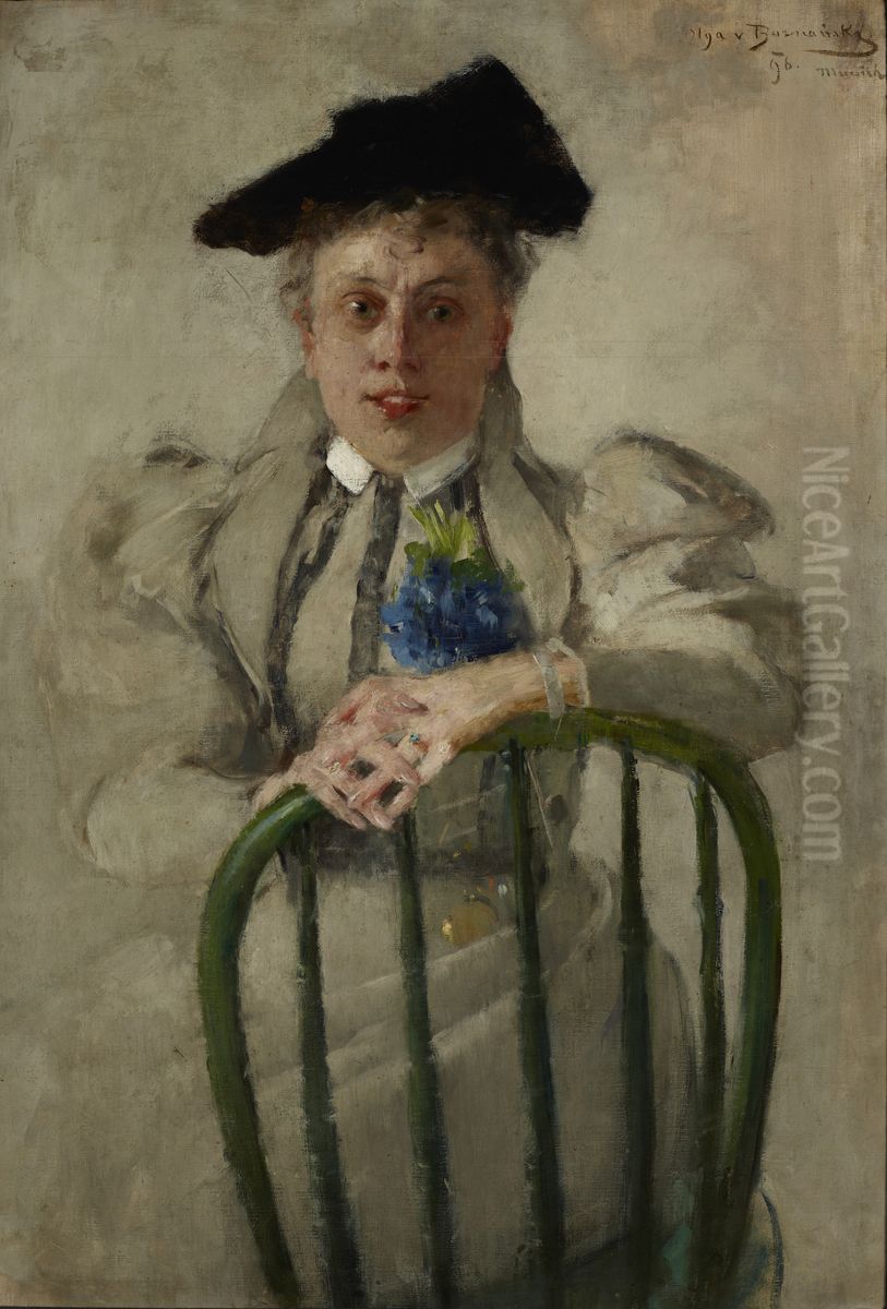 Portrait of Irena Zbigniewicz nee Serda Oil Painting by Olga Boznanska