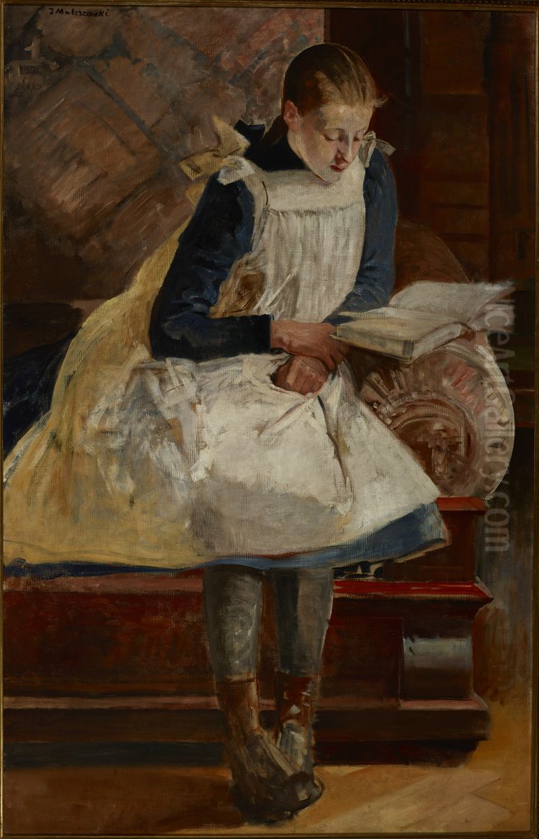 Portret corki artysty - Julii Oil Painting by Jacek Malczewski