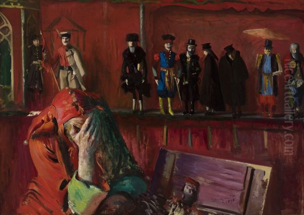 Stanczyk Oil Painting by Leon Wyczolkowski