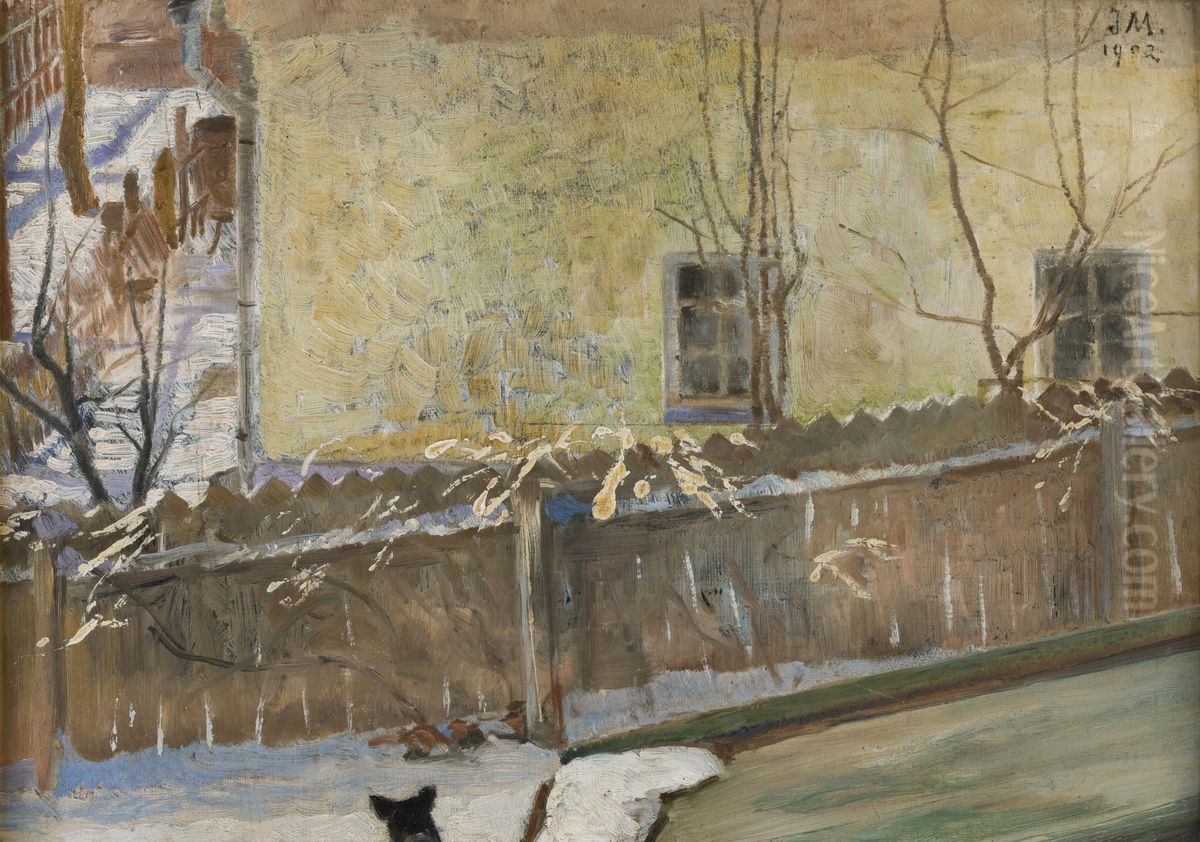 Winter Landscape Oil Painting by Jacek Malczewski