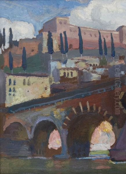 Fortress in Verona Oil Painting by Jan Stanislawski