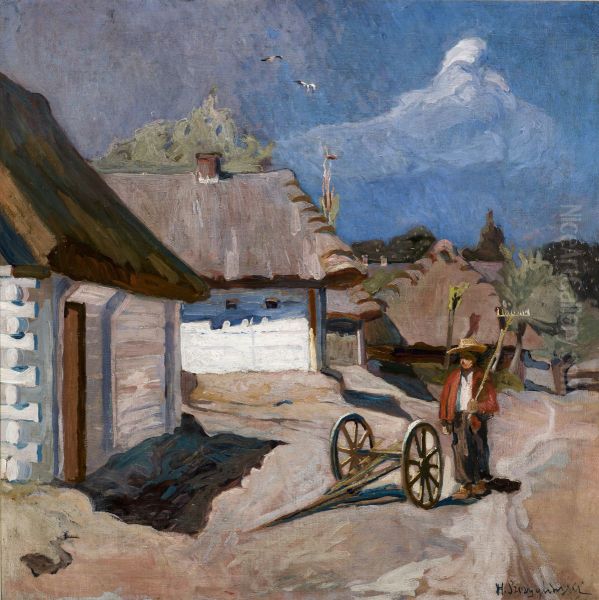 Country Road Oil Painting by Henryk Szczyglinski