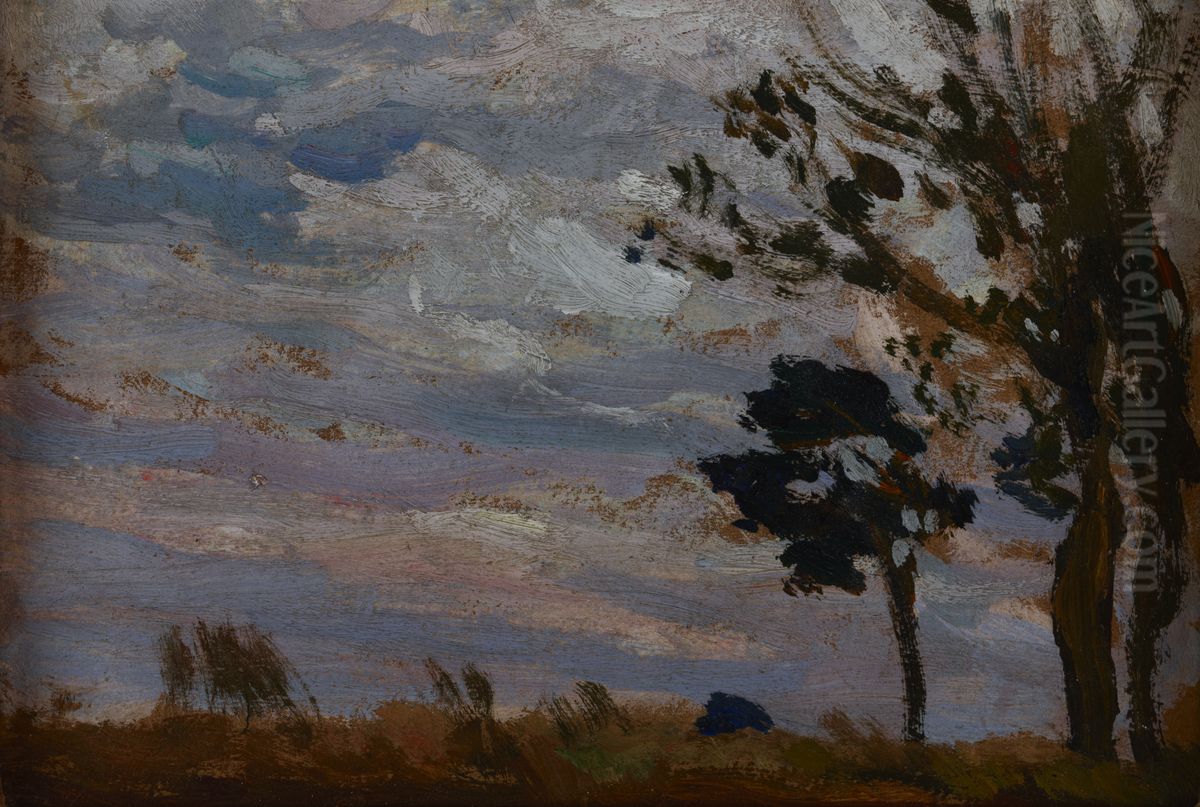 Wind Oil Painting by Jan Stanislawski Wind Oil Painting by Jan Stanislawski