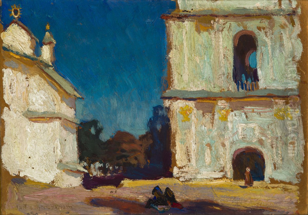 Belfry of St Sophy's Orhodox Catedral in Kyiv Oil Painting by Jan Stanislawski