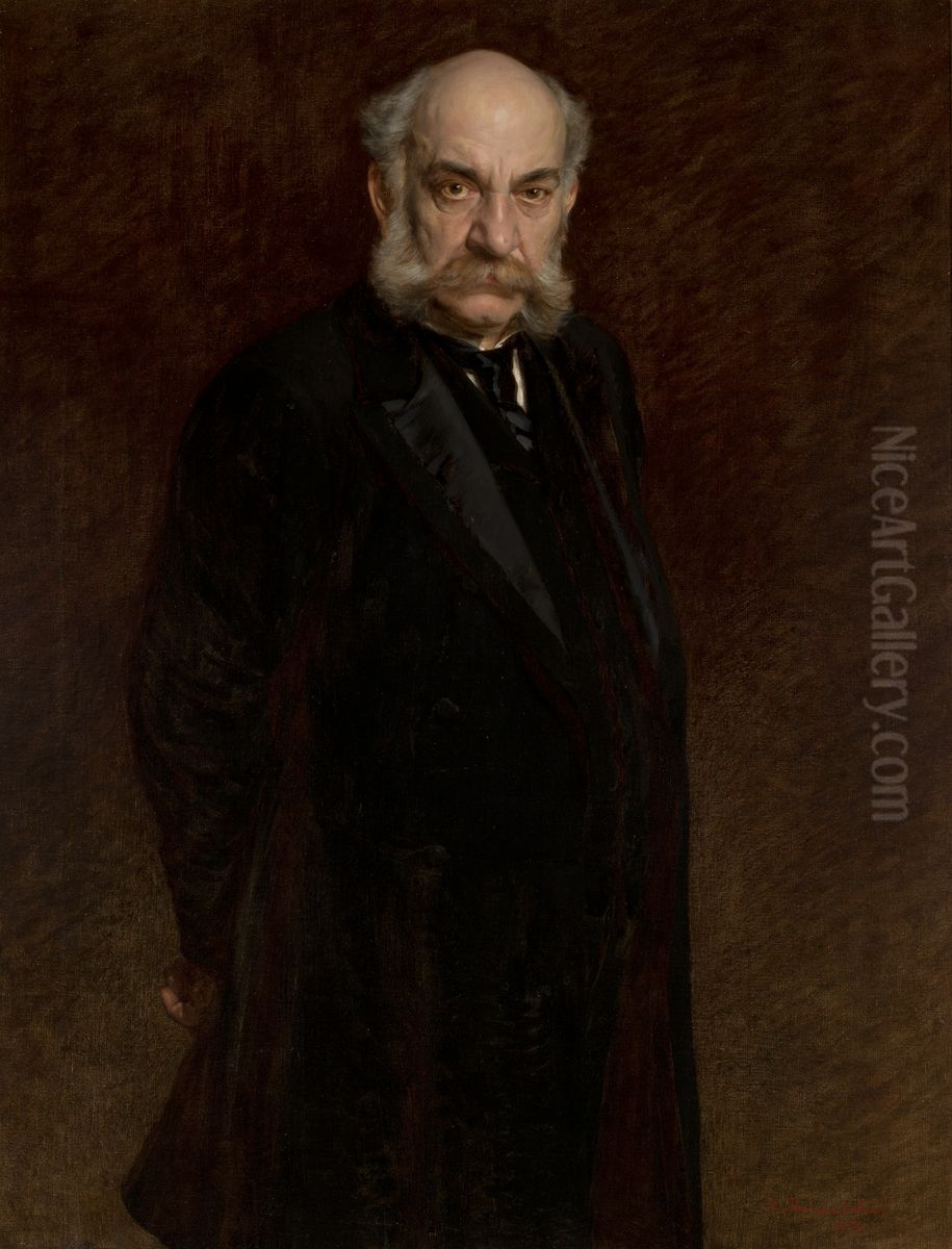 Portrait of Filip Zaleski Oil Painting by Kazimierz Pochwalski
