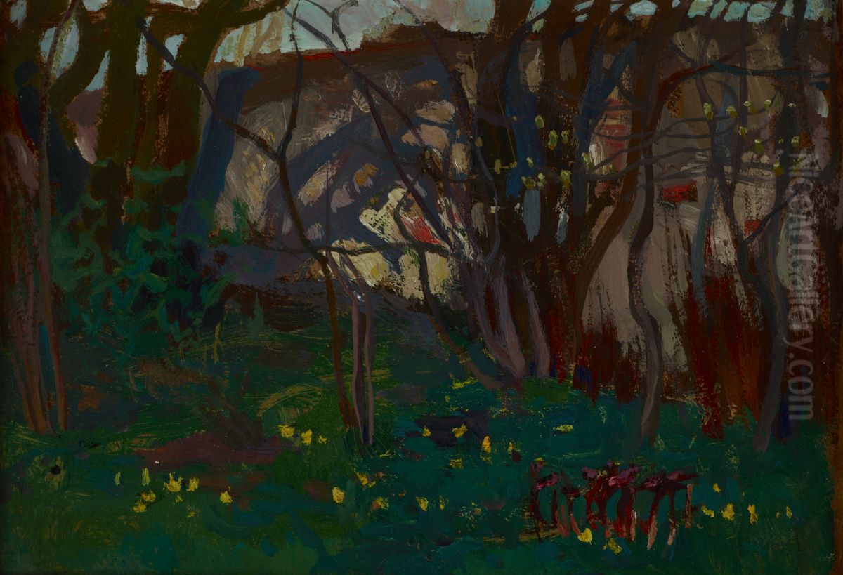 Botanical Garden Oil Painting by Jan Stanislawski Botanical Garden Oil Painting by Jan Stanislawski