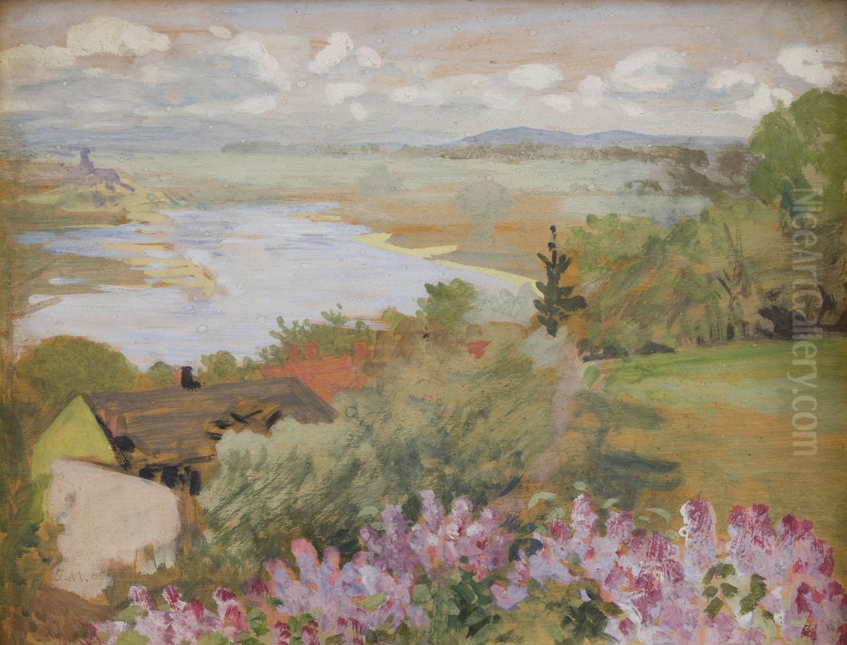 Dolina Wisly widziana ze Zwierzynca Oil Painting by Jacek Malczewski