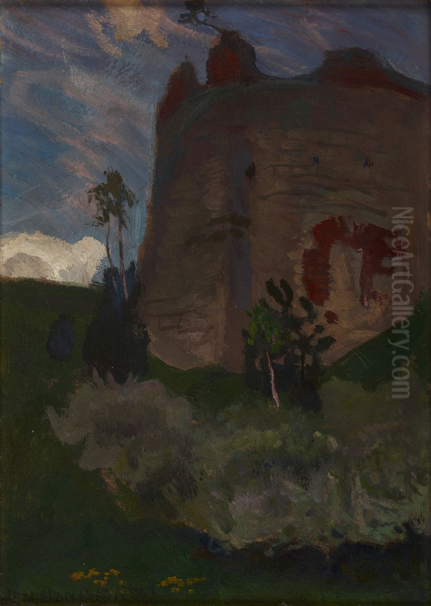 Tower at Tenczyn Oil Painting by Jan Stanislawski