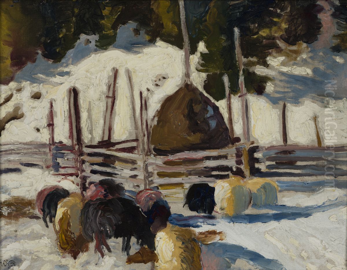 Landscape Study Oil Painting by Kazimierz Sichulski