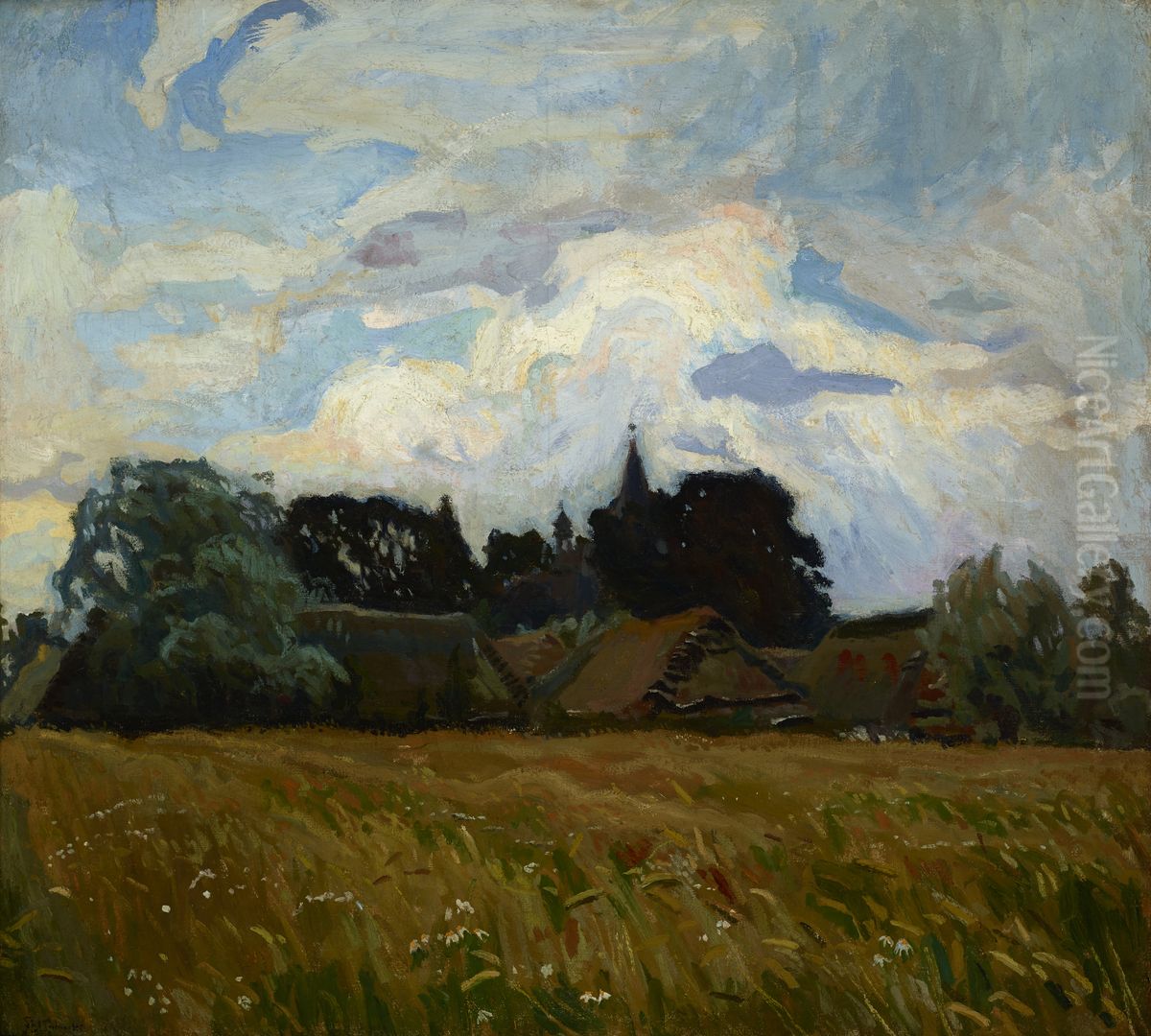 Theme from Radziszow Oil Painting by Stanislaw Kamocki