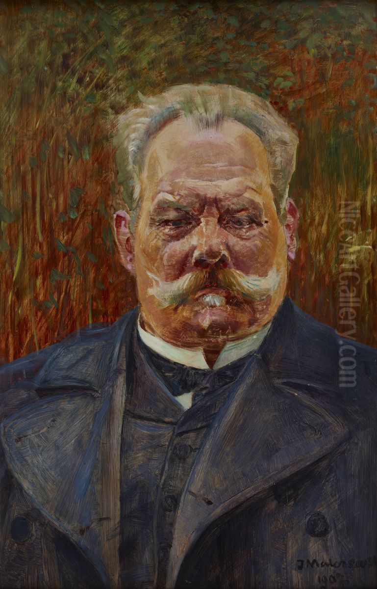 Portret Leona Schenricha Oil Painting by Jacek Malczewski