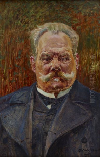 Portrait of Leon Schenrich Oil Painting by Jacek Malczewski