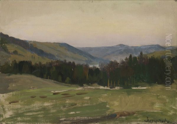 Highland Landscape Oil Painting by Leon Wyczolkowski