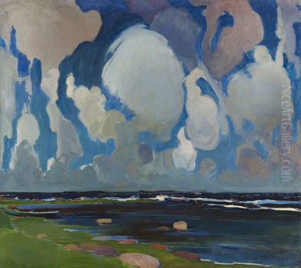 Chmury w Finlandii Oil Painting by Konrad Krzyzanowski