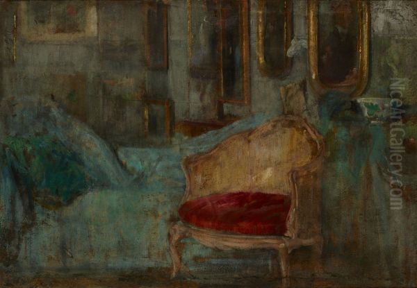 Interior of the Parisian Studio Oil Painting by Olga Boznanska
