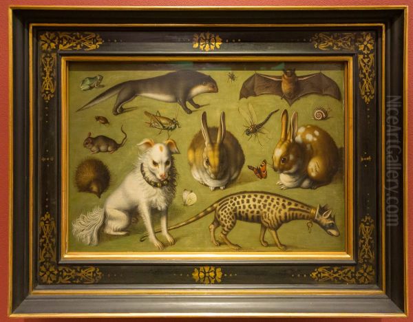 Tierbild mit Ginsterkatze Oil Painting by Ludger Tom Ring the Younger