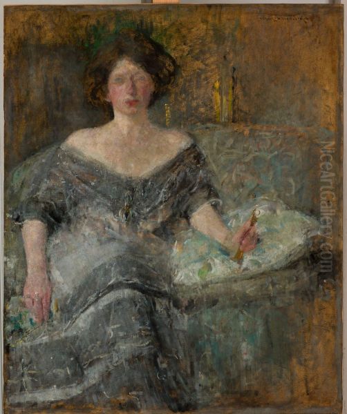 Portrait of Elza Krauze Oil Painting by Olga Boznanska