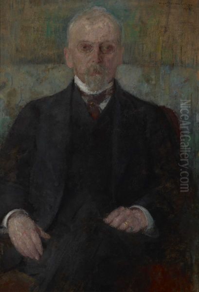Portrait of Henryk Sienkiewicz Oil Painting by Olga Boznanska
