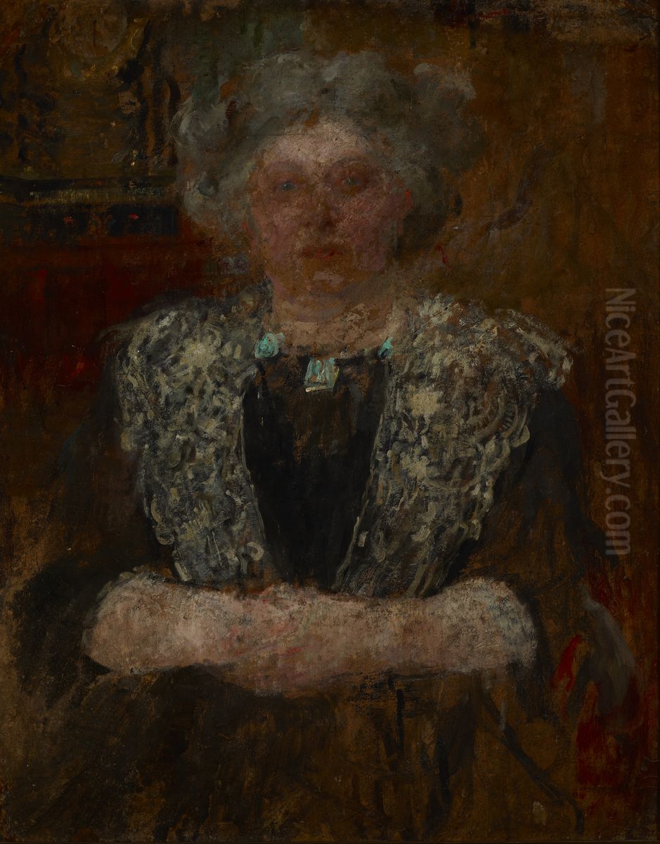 Portrait of a Woman Oil Painting by Olga Boznanska
