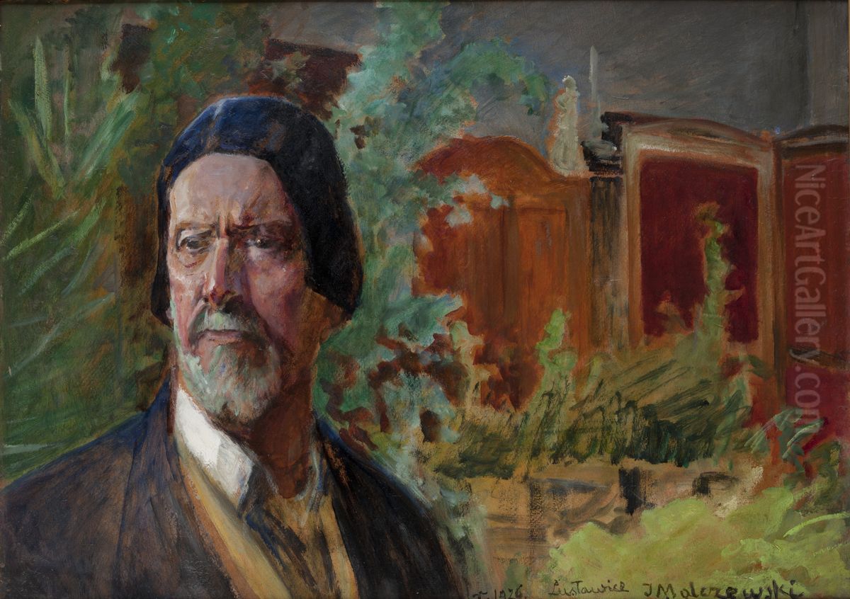 Self-Portrait Oil Painting by Jacek Malczewski Self-Portrait Oil Painting by Jacek Malczewski