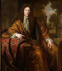 Portrait of a Man in a silk Kimono