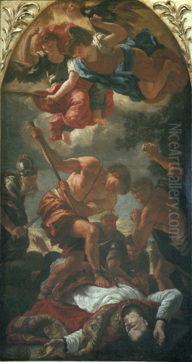Martyrdom of Gerard of Csanad Oil Painting by Johann Carl Loth