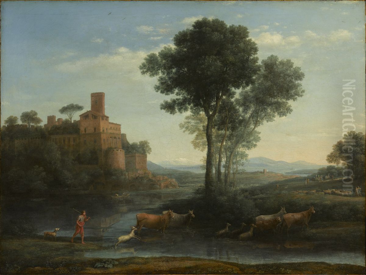 Landscape with the Voyage of Jacob Oil Painting by Claude Lorrain (Claude Gellee)