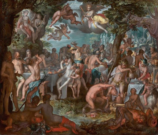 The Wedding of Peleus and Thetis Oil Painting by Joachim Wtewael