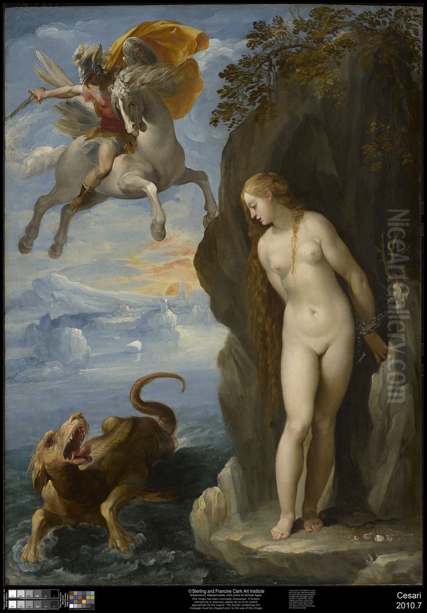 Perseus Rescuing Andromeda Oil Painting by Giuseppe Cesari