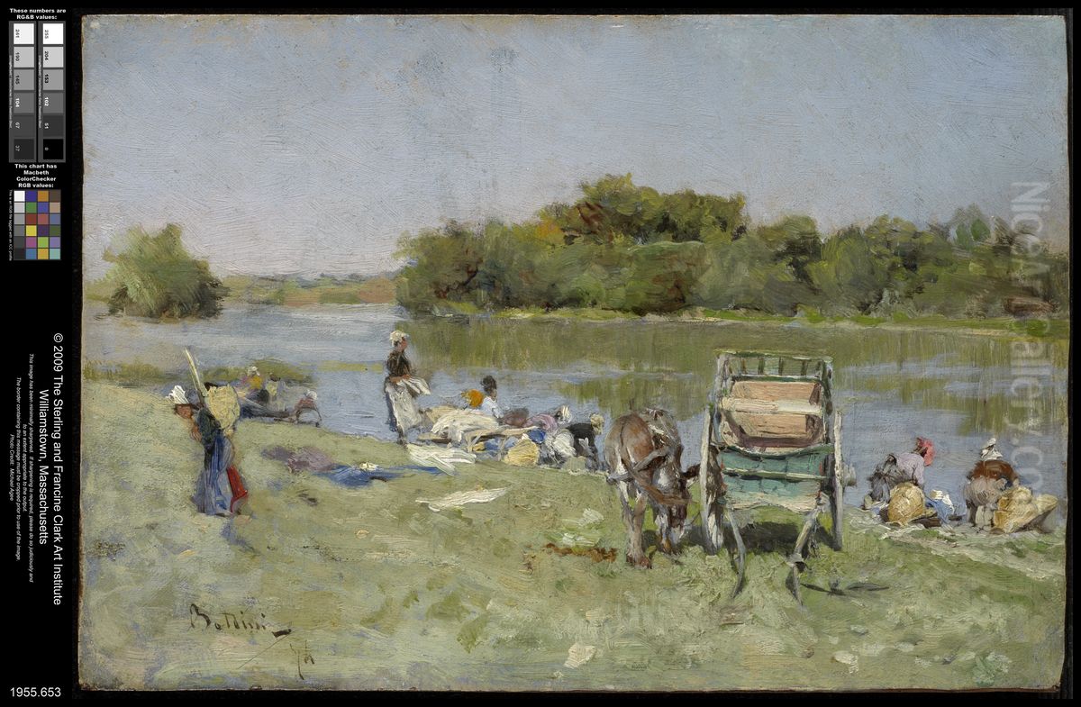 Washerwomen Oil Painting by Giovanni Boldini