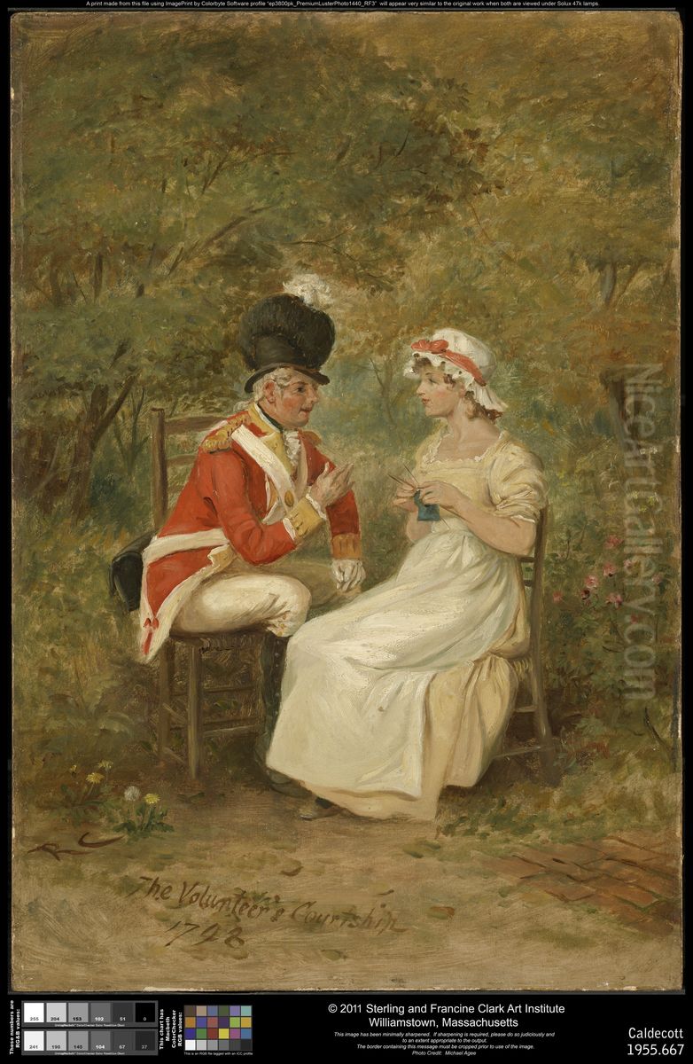 The Volunteer's Courtship, 1798 Oil Painting by Randolph Caldecott
