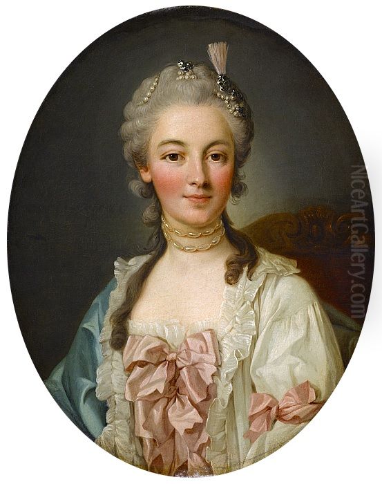 Countess Teresa Kinska Poniatowska Oil Painting by Per Krafft the Elder