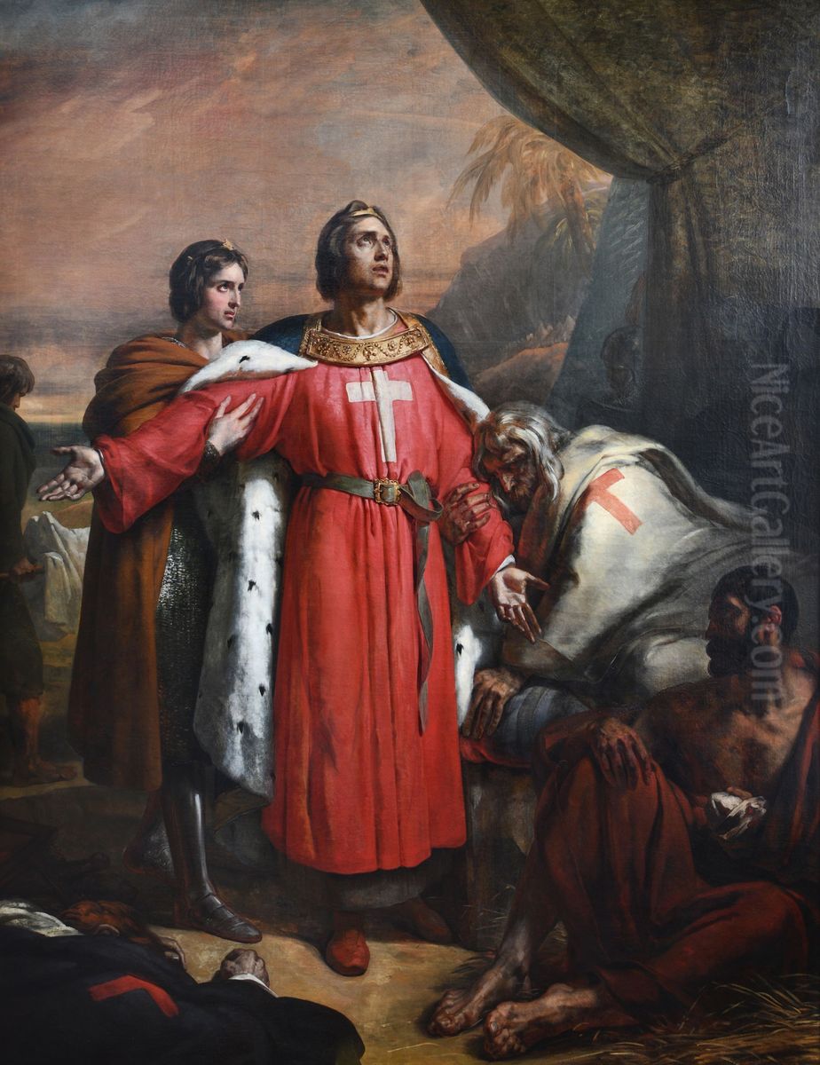 Saint Louis visitant les pestiferes Oil Painting by Ary Scheffer