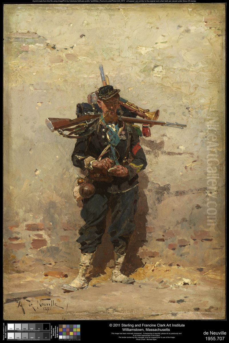 Bugler of the Light Infantry Oil Painting by Alphonse de Neuville