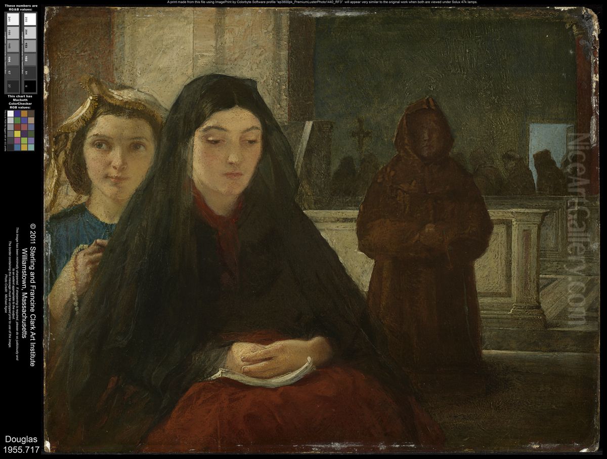 Women in Church Oil Painting by William Fettes Douglas