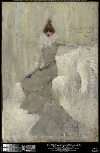 Sarah Bernhardt Oil Painting by Dudley Hardy