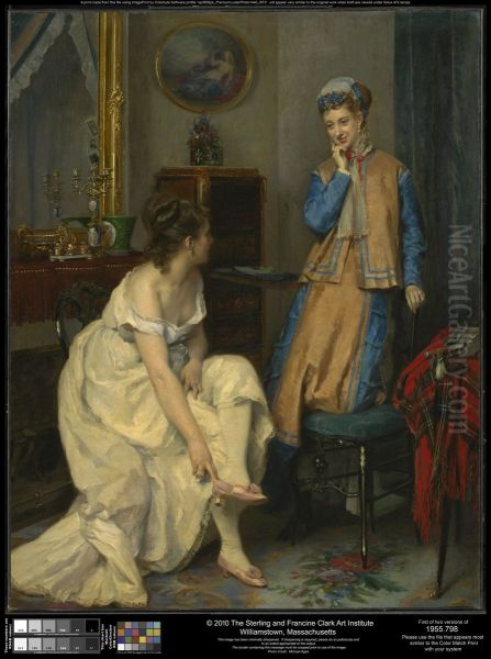 Confidences Oil Painting by Raimundo de Madrazo y Garreta
