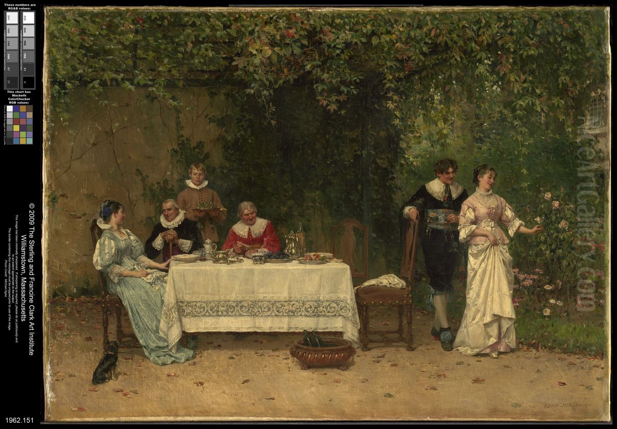 The Proposal Oil Painting by Adrien Moreau