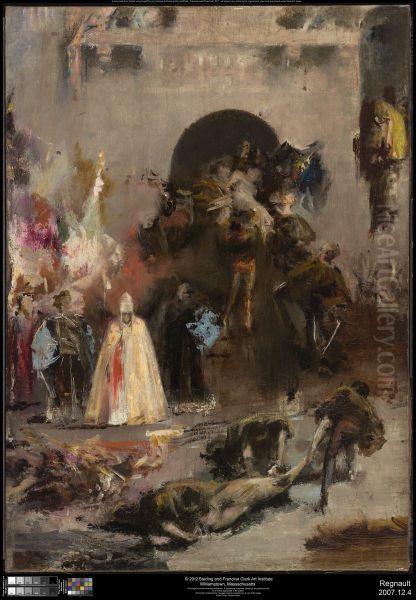 Scene from the Spanish Inquisition Oil Painting by Henri Regnault